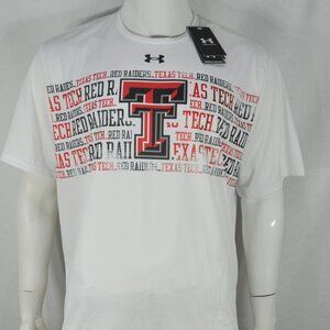 Under Armour Texas Tech Jumbo Gameday T shirt 2XL loose fit White NWT